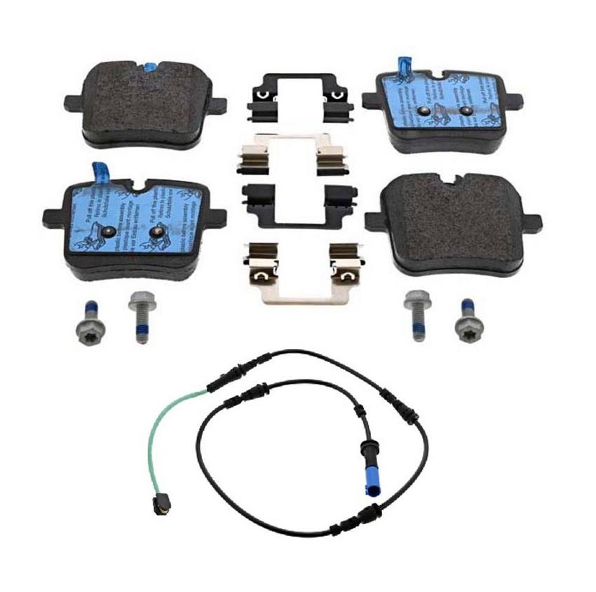 BMW Disc Brake Pad Set - Rear (w/ Sensor)